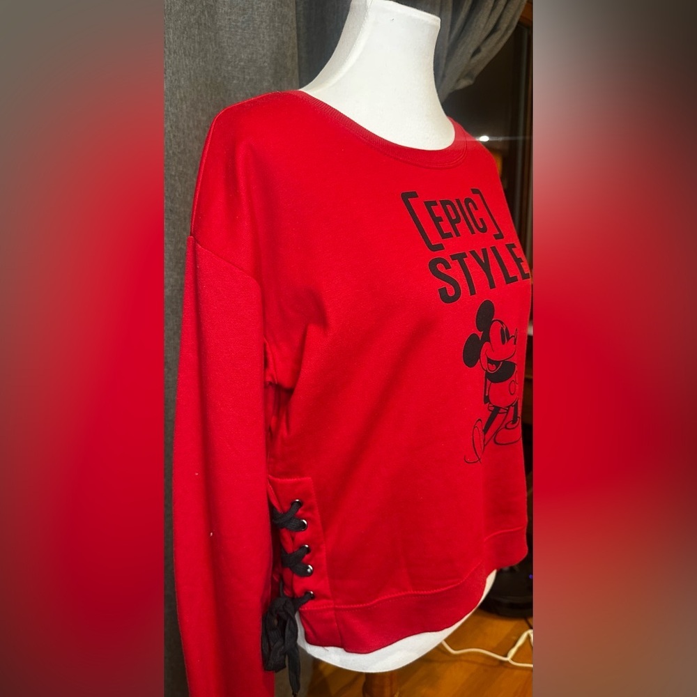 Disney women’s Red Mickey Mouse Sweatshirt - Picture 6 of 11